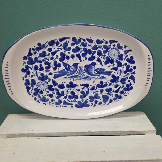 Ceramic Nova Deruta Blue & White Serving Tray - Made in Italy