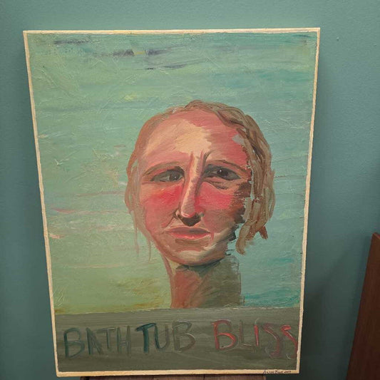 "Bathtub Bliss" Original Oil on Canvas by Leanne Bard