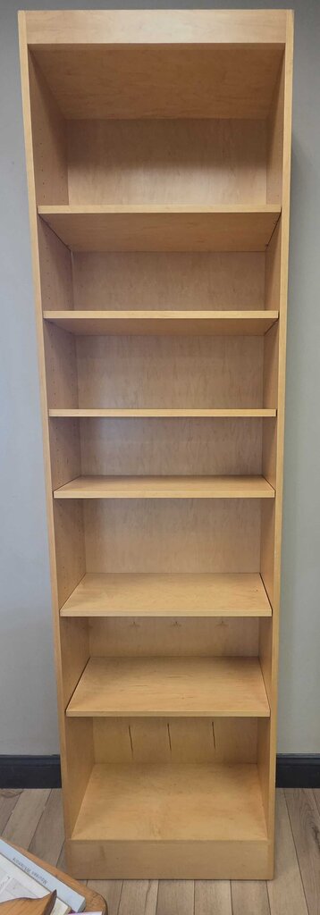 Wallbed Factory Solid Maple with Birch Veneer Custom 6 Shelve Bookcase