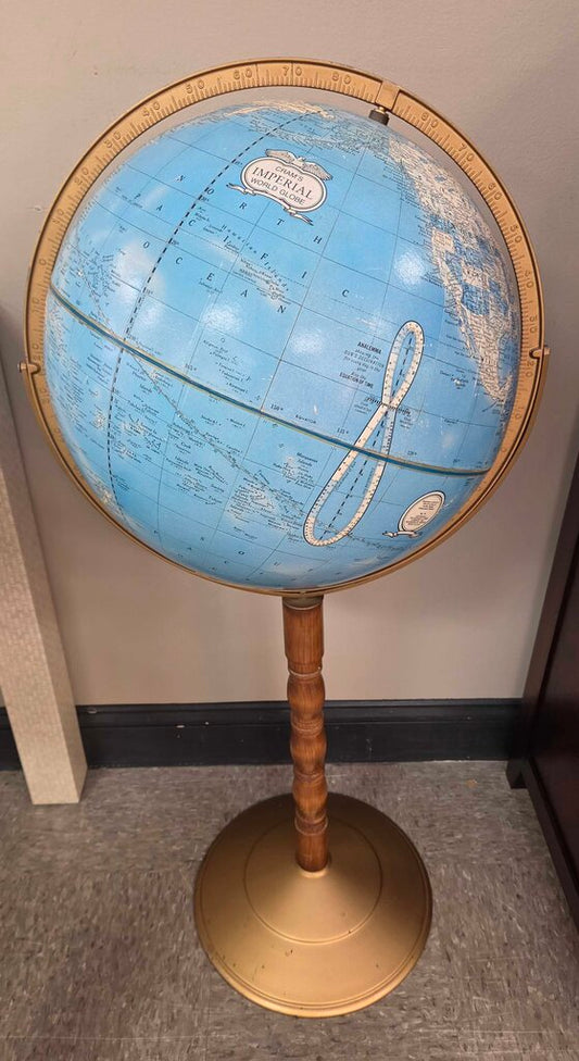 Cram's Imperial World Globe with Metal Stand
