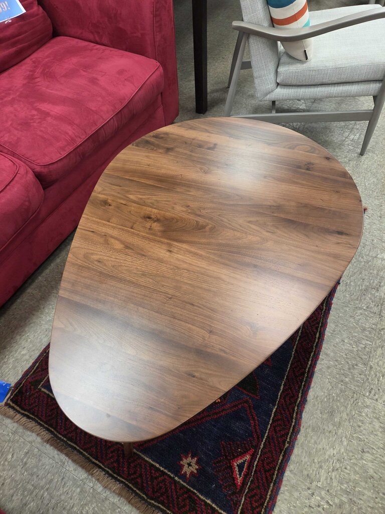 ARTICLE Walnut Amoeba Coffee Table in Mid-Century Style