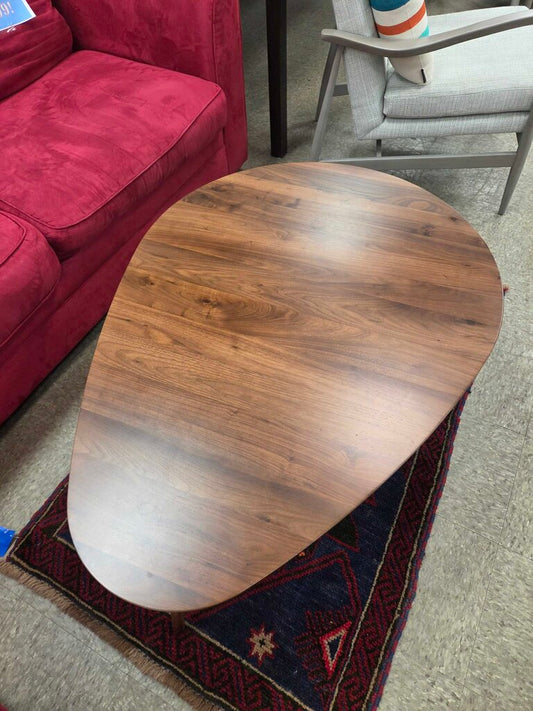 ARTICLE Walnut Amoeba Coffee Table in Mid-Century Style