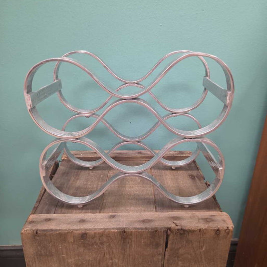 Crate & Barrel Steel 5 Bottle Wine Rack