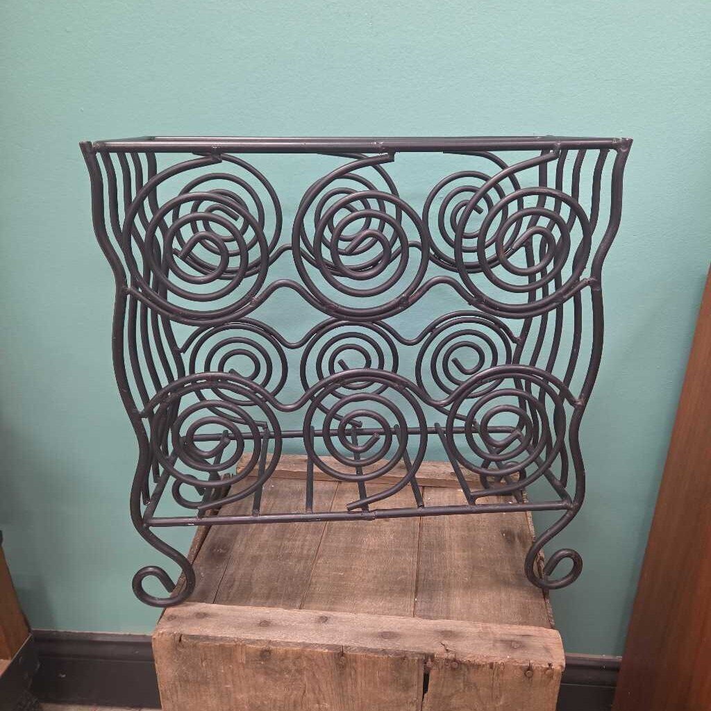 Mid-Century Style Iron Magazine Rack