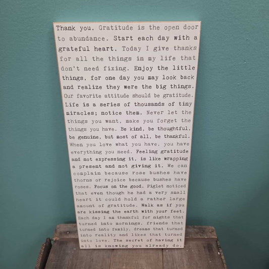 Cedar Mountain Typewriter Quote Wall Hanging