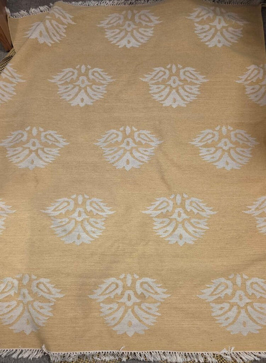 Pottery Barn Enzo Medallion Dhurrie Wool/Cotton Area Rug