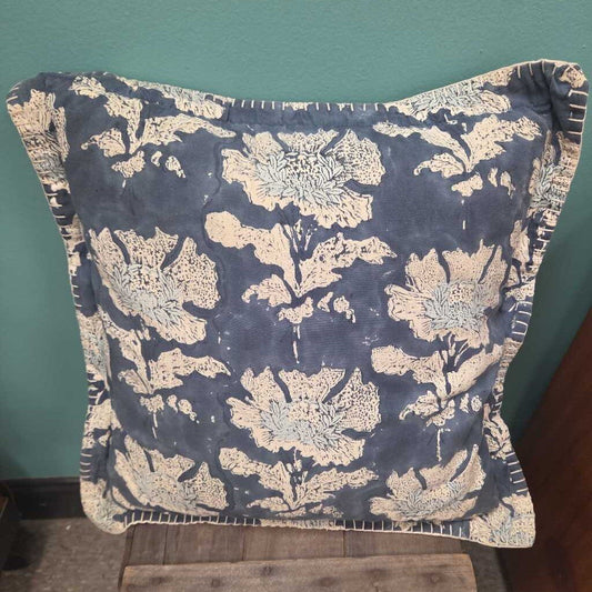 Pottery Barn 100% Cotton Floral Throw Pillow
