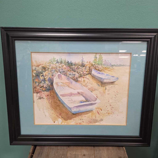 "Row Boats" Original Watercolor by Schlueter