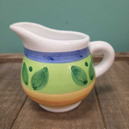 Caleca Sorrentor Hand Painted Creamer - Leaves