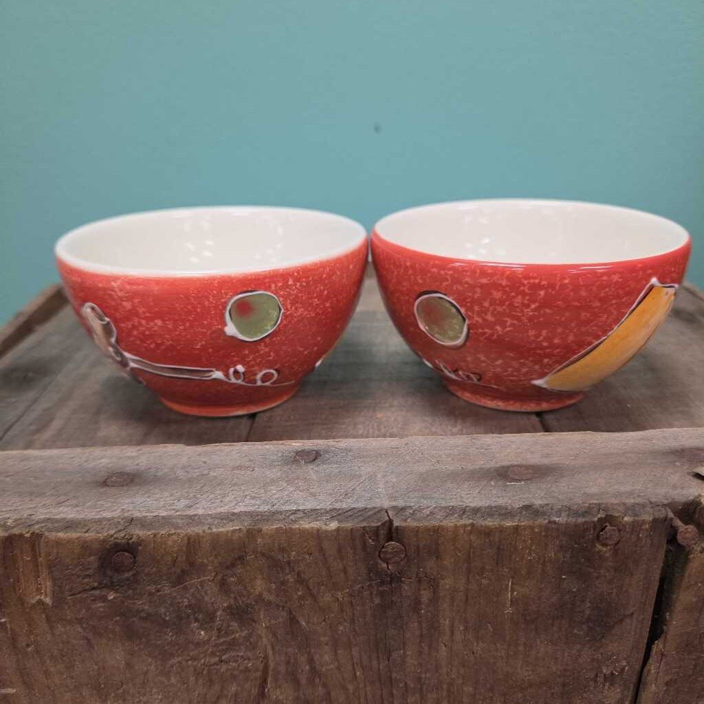 Vintage ND Hand Painted Dip Bowl - Set of 2