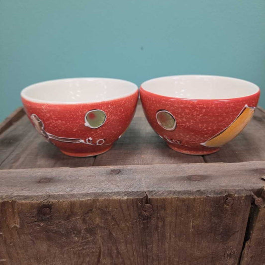 Vintage ND Hand Painted Dip Bowl - Set of 2