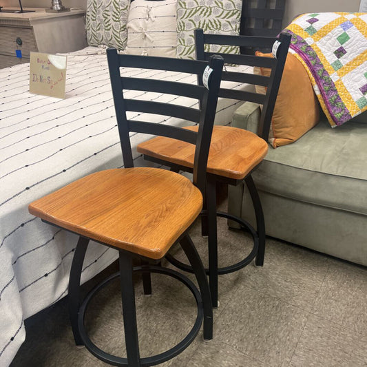Holland "Jackie" Ladder Back Swivel Stool