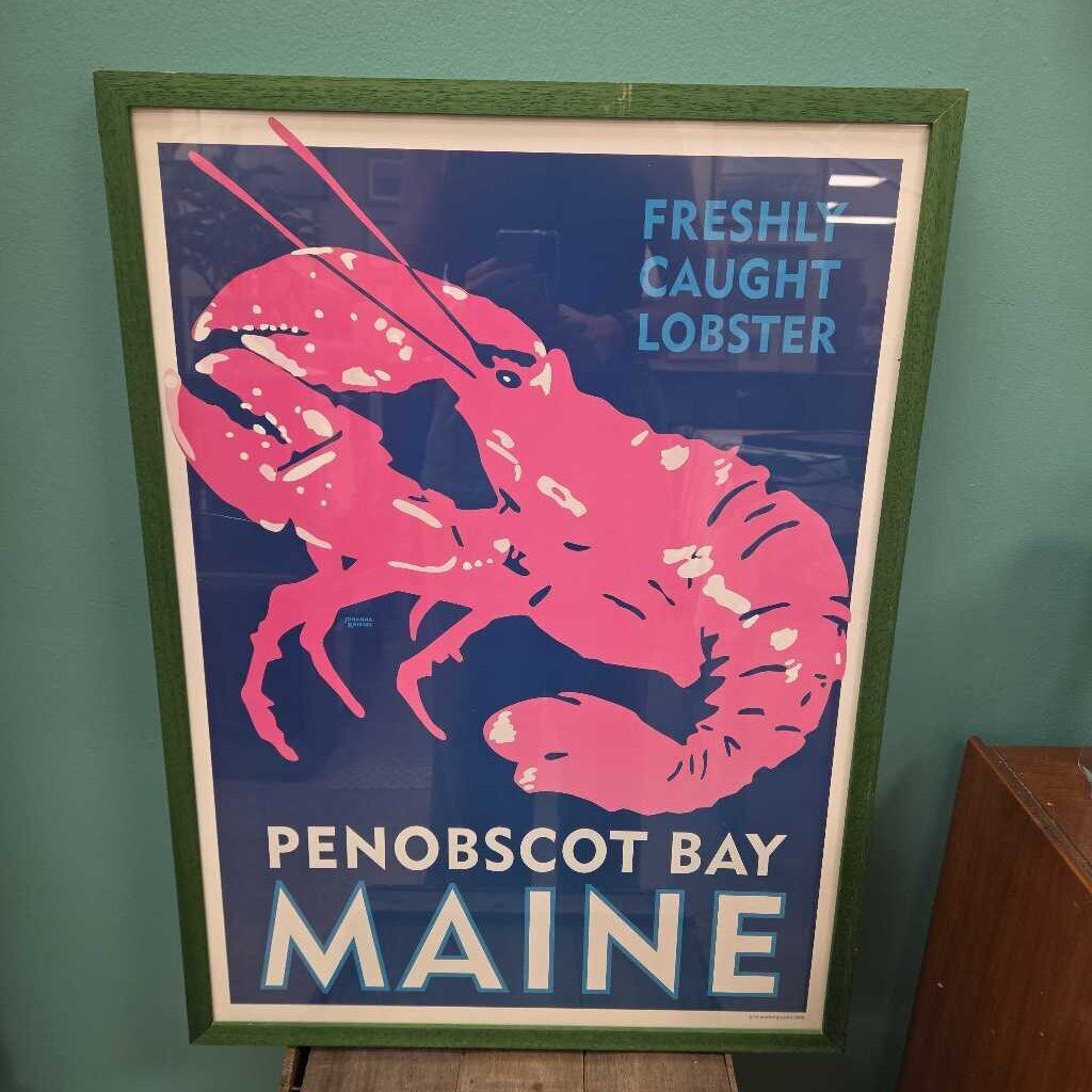 "Freshly Caught Lobster - Penobscot Bay Maine" Print by Johanna Kriesel