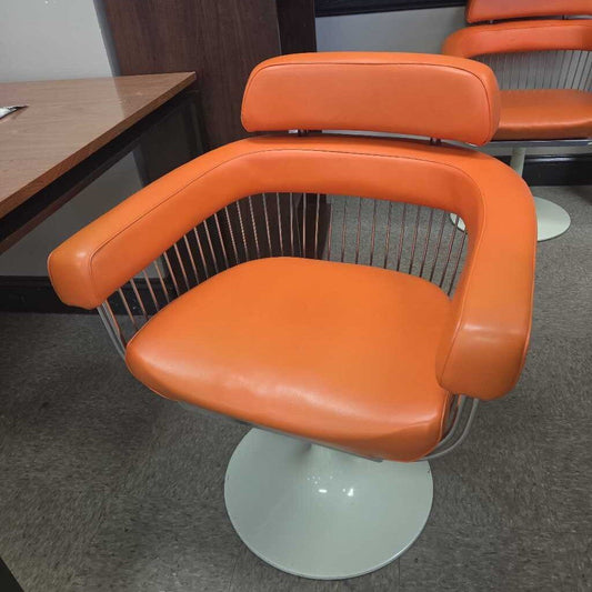 24" MCM Warren Platner Style Swivel Dining Chair - 4 Available
