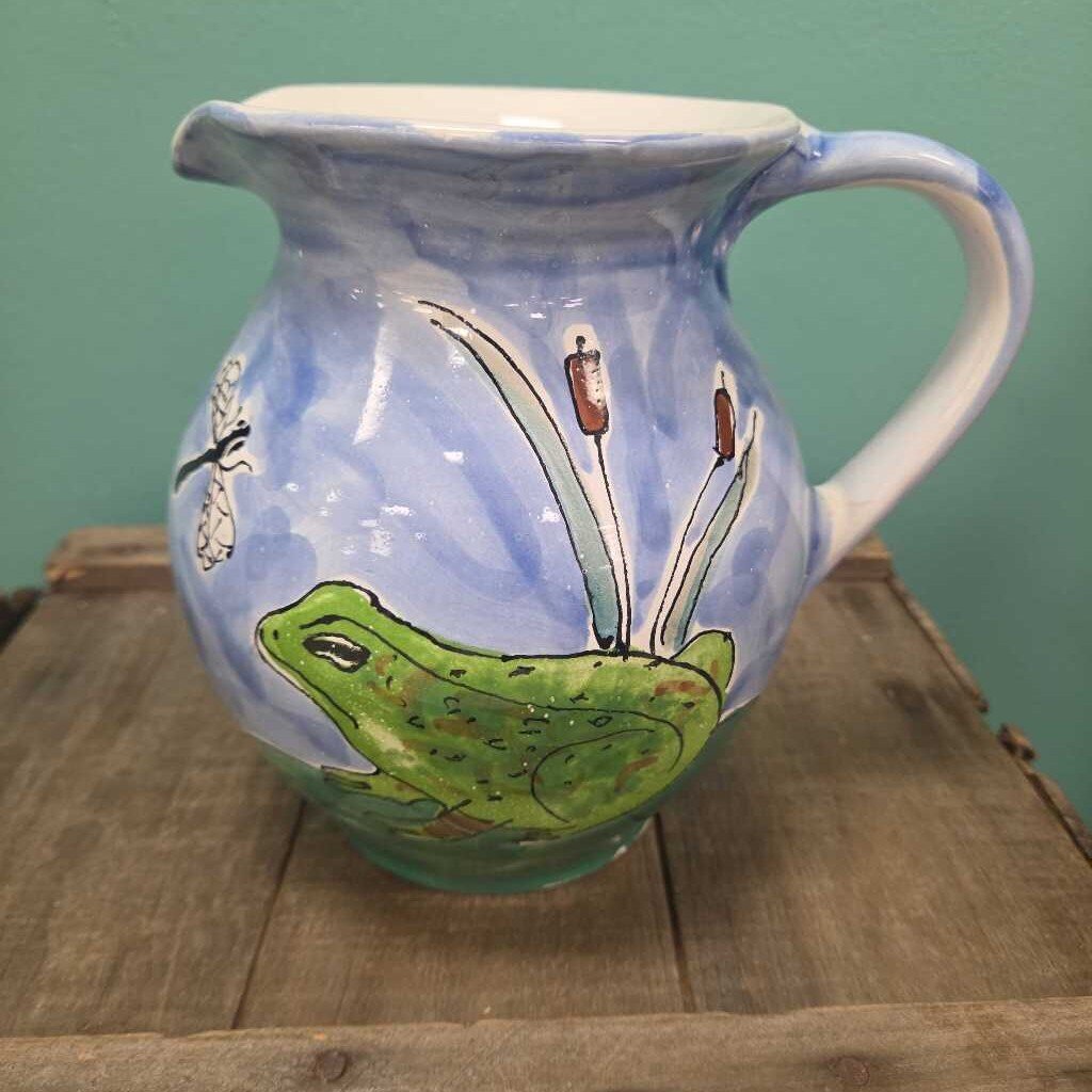 Mesa International Hungarian Hand Painted Pottery Pitcher