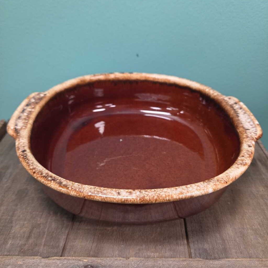 Hull Pottery Brown Dip Ceramic Casserole Dish