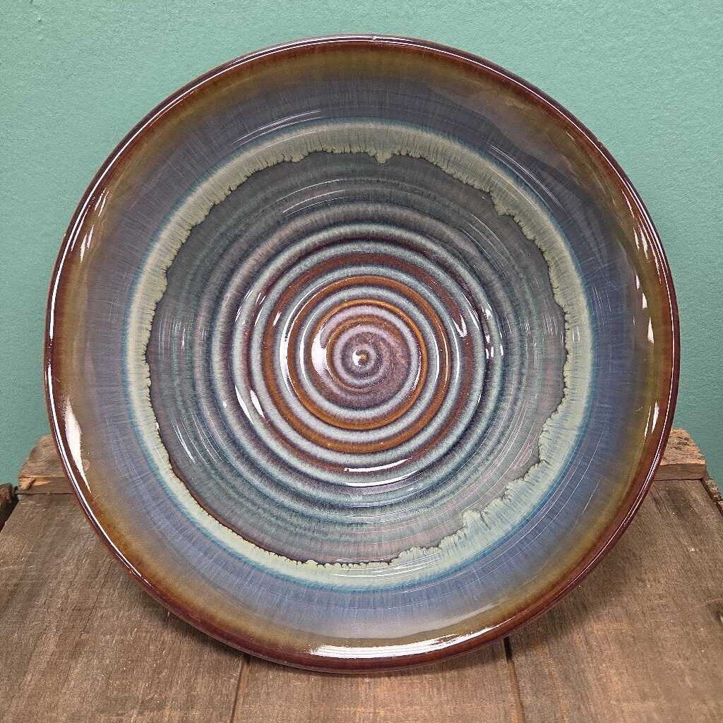 Bill Campbell Studio Pottery Swirl Glaze Bowl