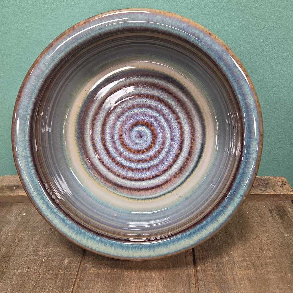 Bill Campbell Studio Pottery Swirl Glaze Bowl