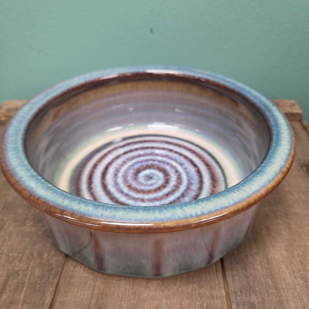 Bill Campbell Studio Pottery Swirl Glaze Bowl