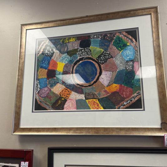 Colorful "Mosaic" Acrylic Original Framed Artwork