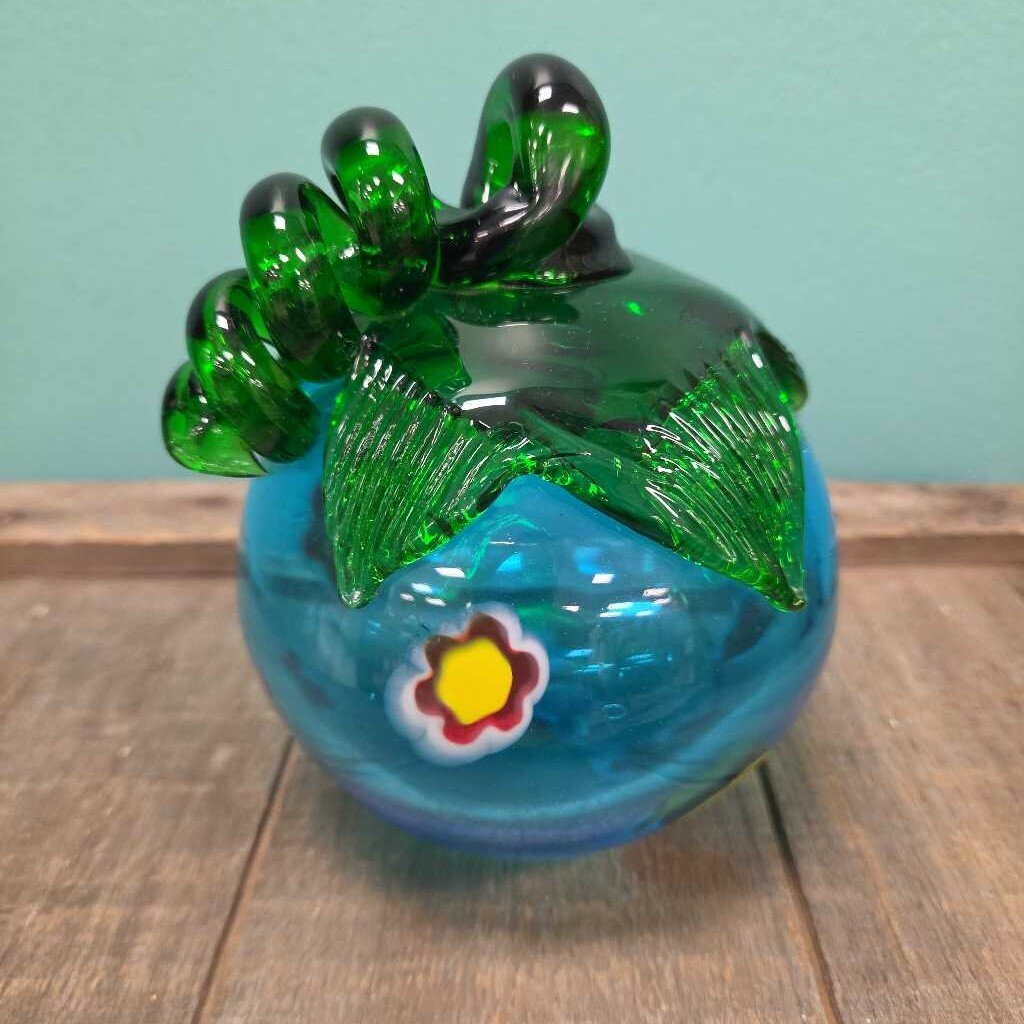 Hand Blown Art Glass Blueberry
