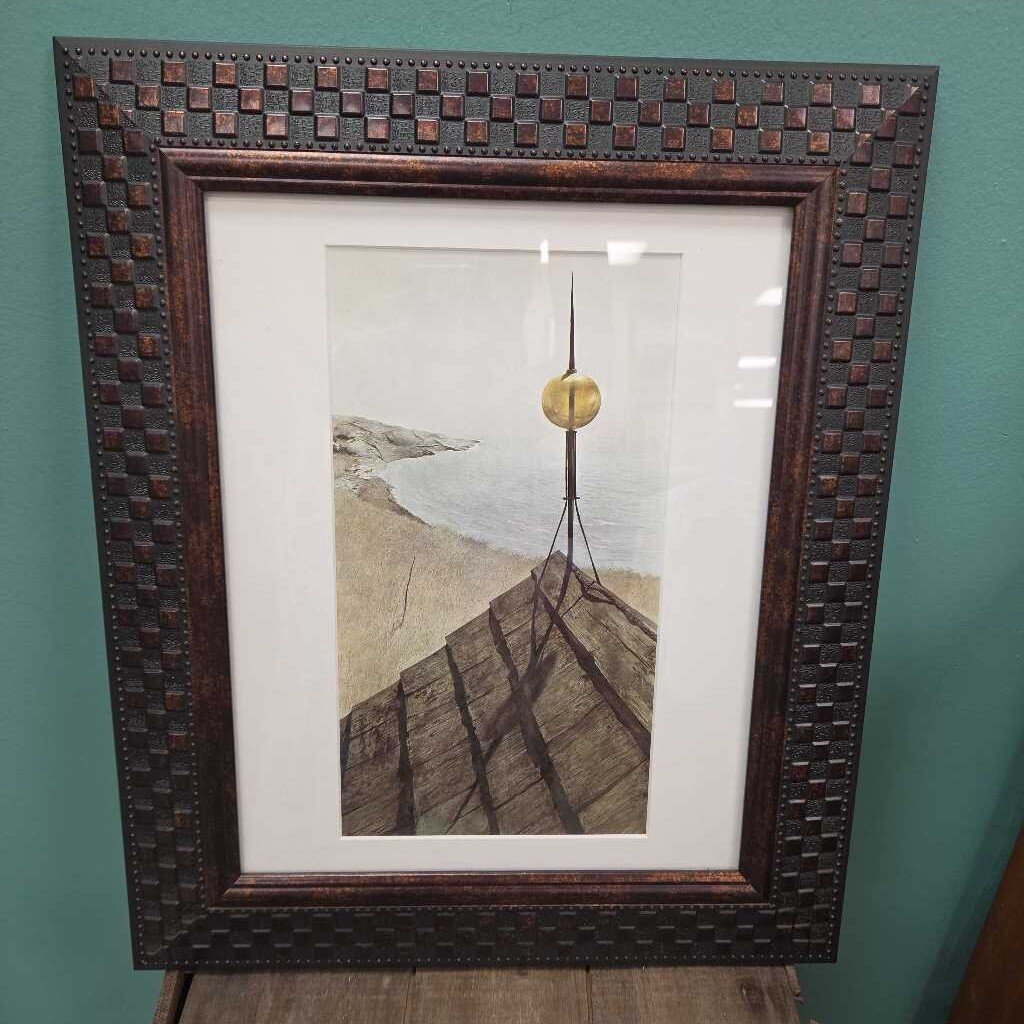 "Northern Point" Print by Andrew Wyeth - Custom Matted and Framed