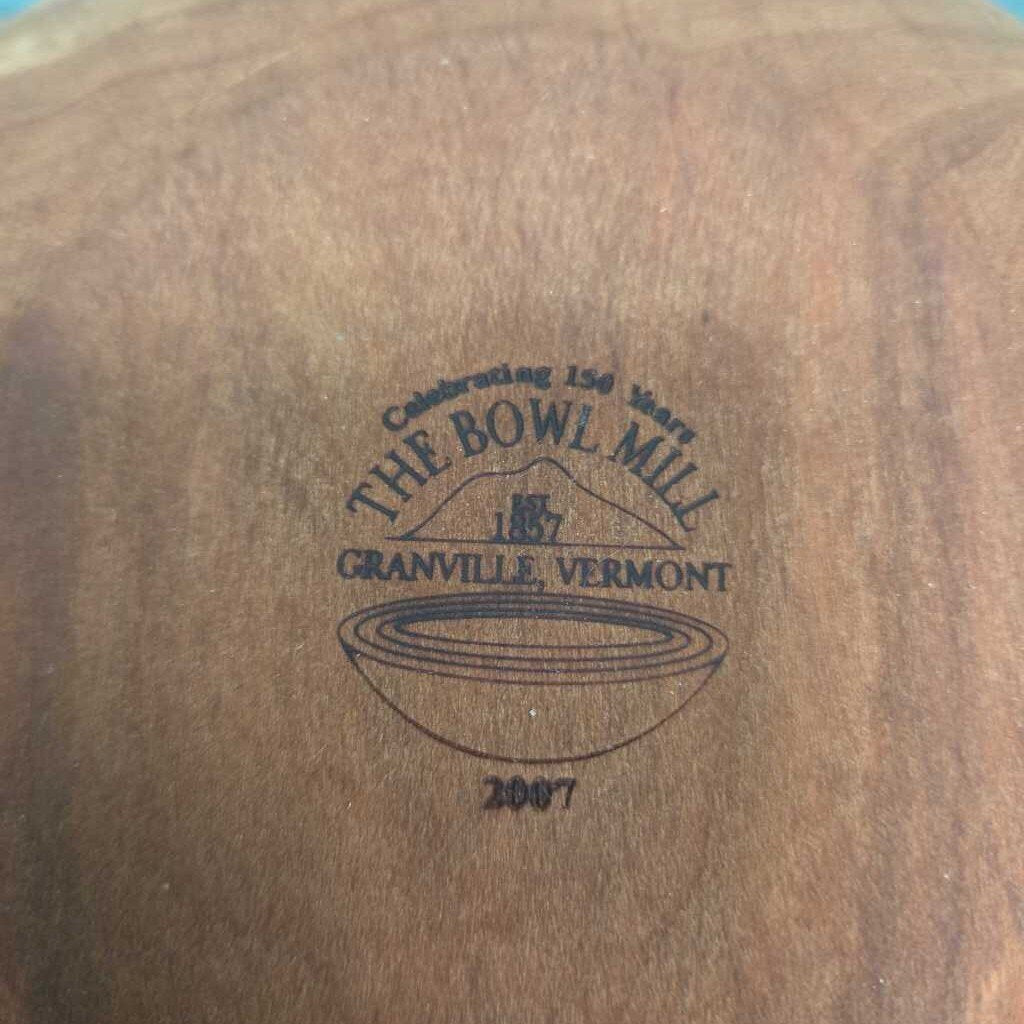 "The Bowl Mill" Walnut Salad Bowl and Hand Carved Serving Tongs - Made in Vermont