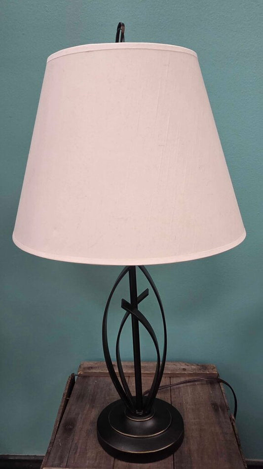 Cheyenne 27" Steel Table Lamp with Fabric Shade - 2 Available