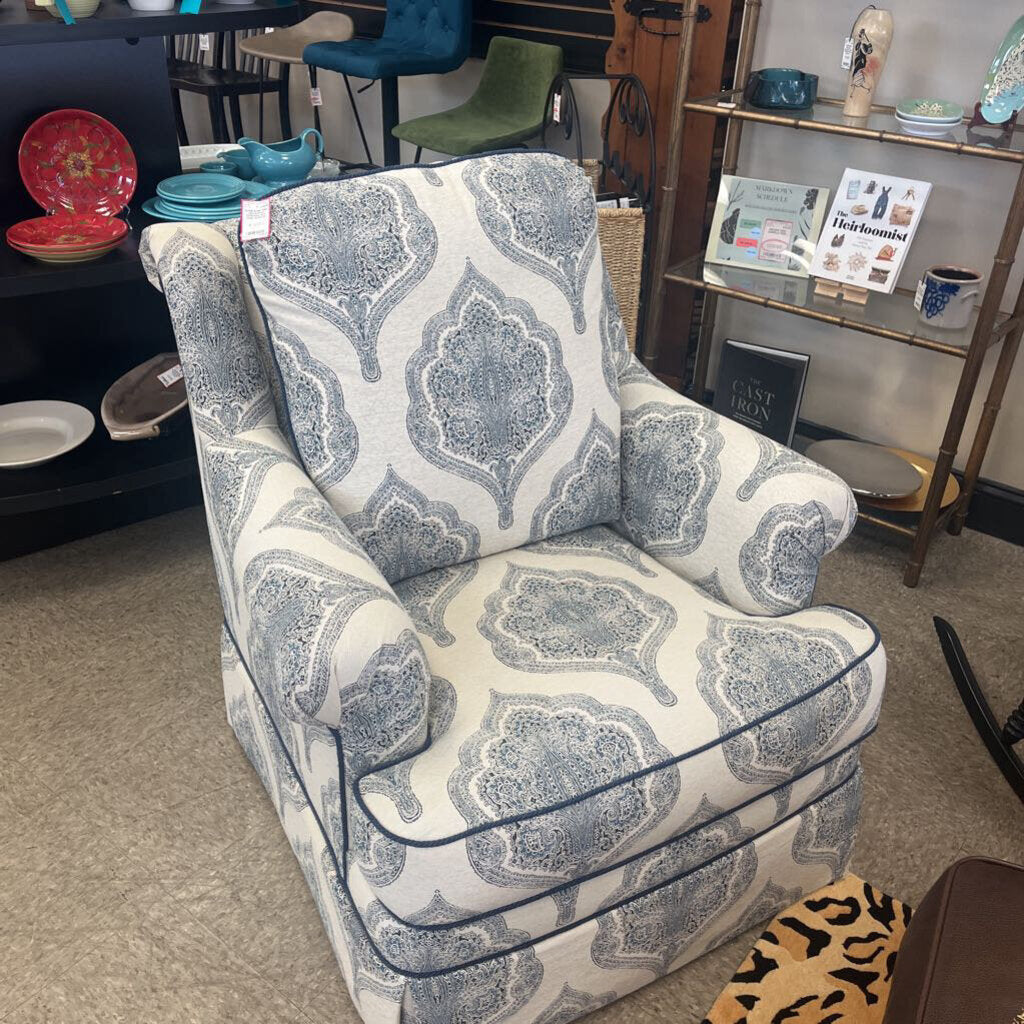 Upholstered Stationary Arm Chair