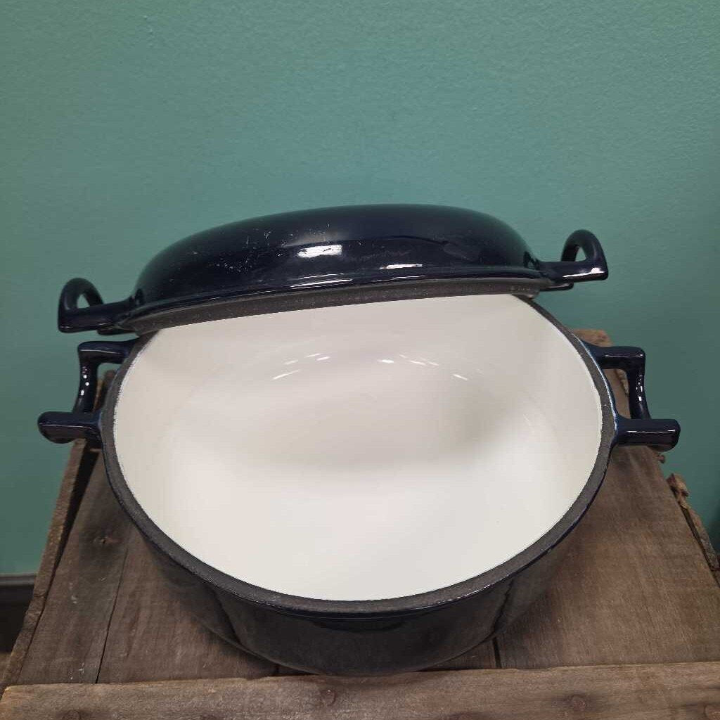 Dansk Cobalt Blue Kobencast Enamel Cast Iron 3 Qt Casserole Dish w/Lid