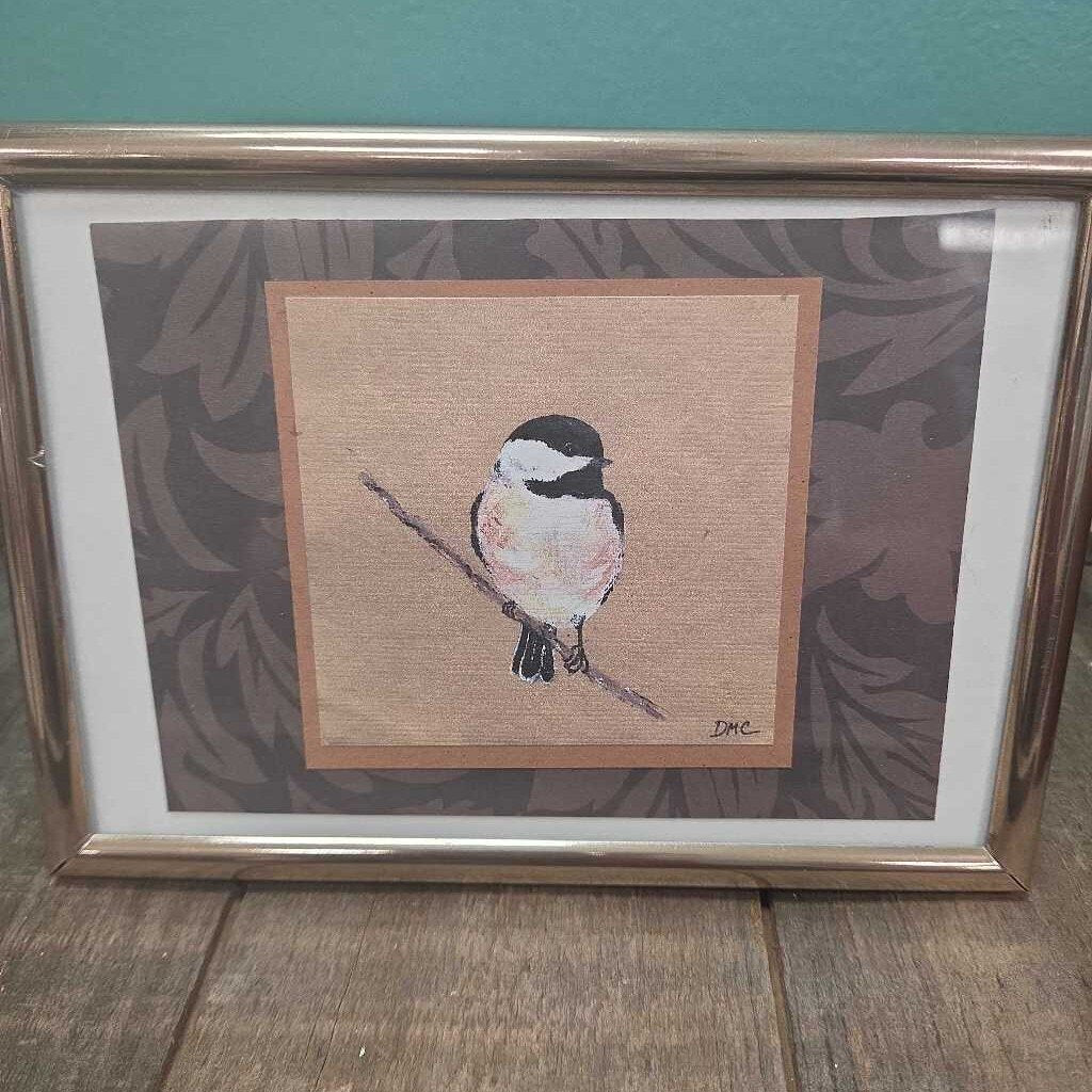 Black Capped Chickadee - Original Watercolor on Paper by DMC