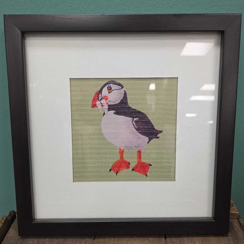 Framed Puffin Print