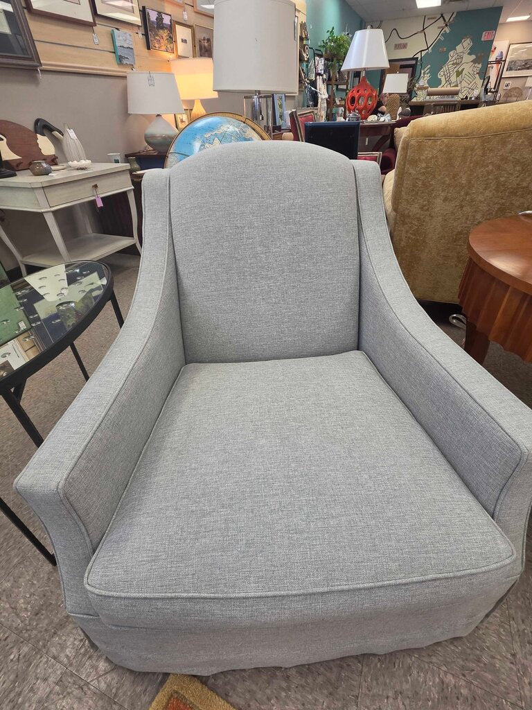 Ethan Allen Upholstered Skirted Swivel Chair
