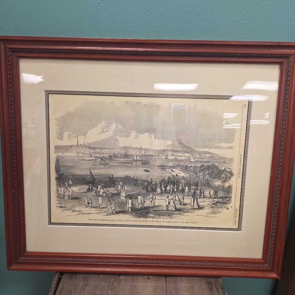 Facsimile Print "City of Portland" from Harper's Weekly - Nov 3rd, 1860