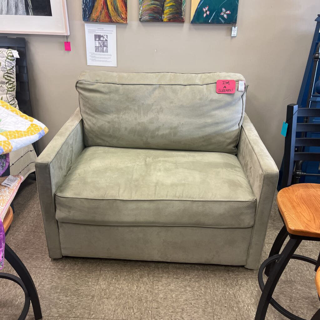 American Leather Clara Chair Comfort Sleeper in Toray Ultraseude