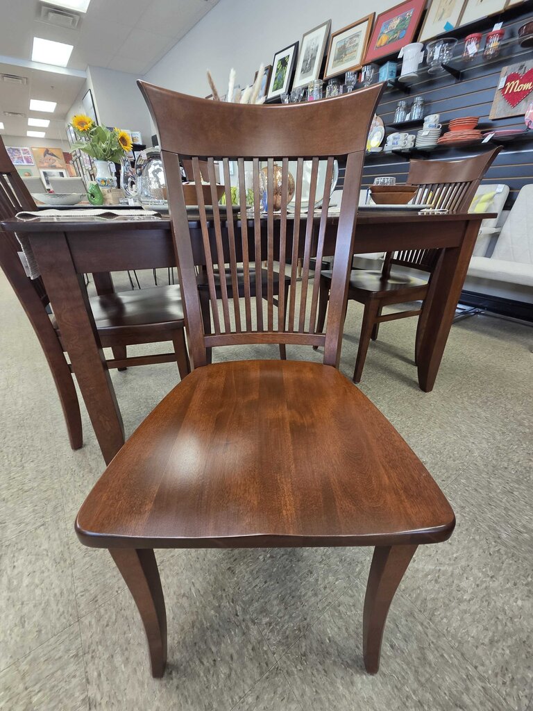 Canadel Furniture Finished Birch Dining Table & 4 Chairs (2 Addl Leaves add 18" ea.)