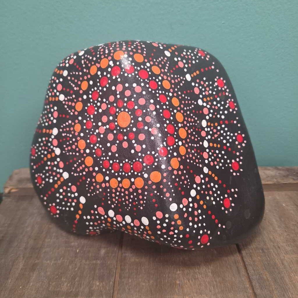 Hand Painted Maine Rock Doorstop