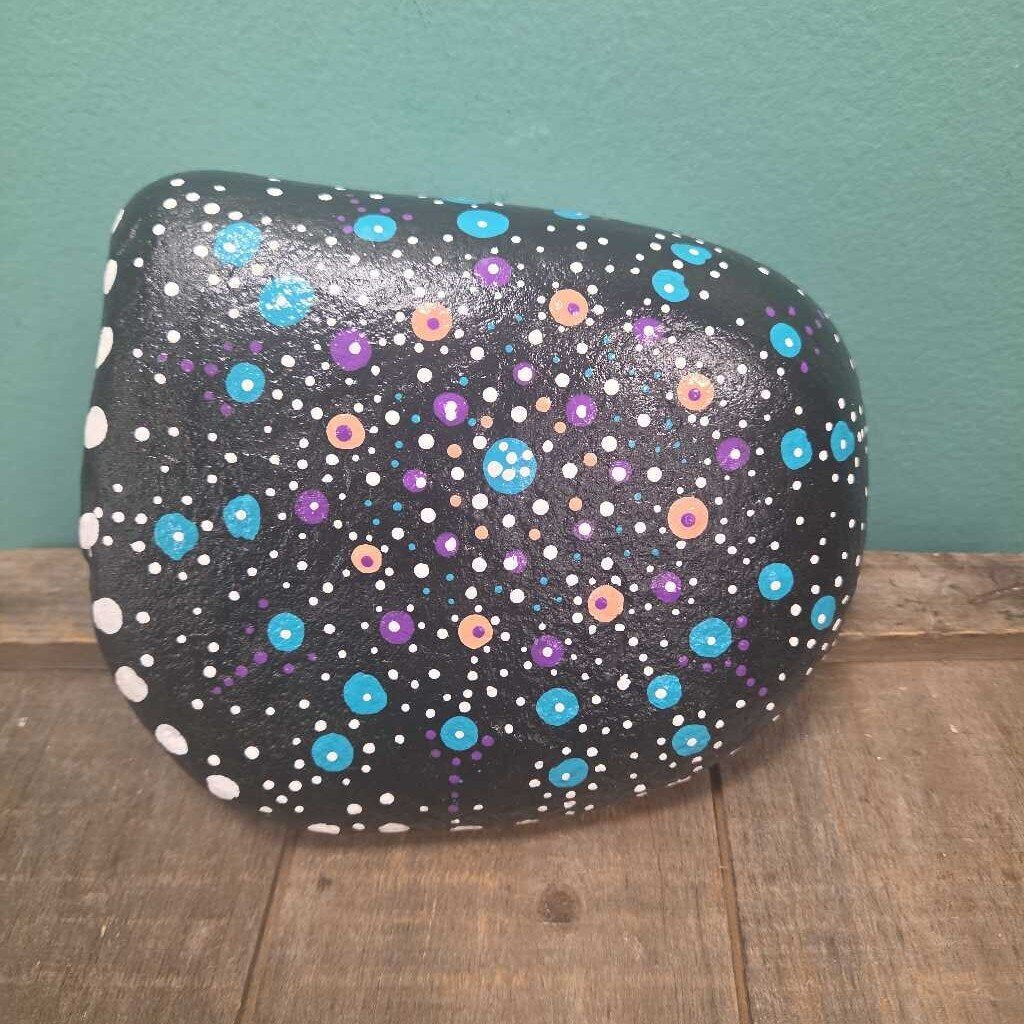 Hand Painted Maine Rock Doorstop