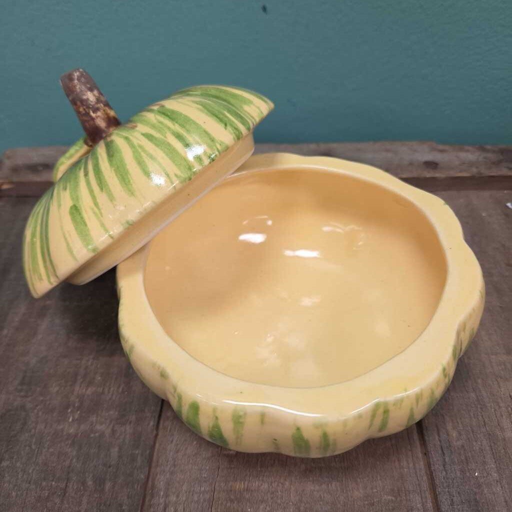 Hand Painted Ceramic Lidded Pumpkin Tureen