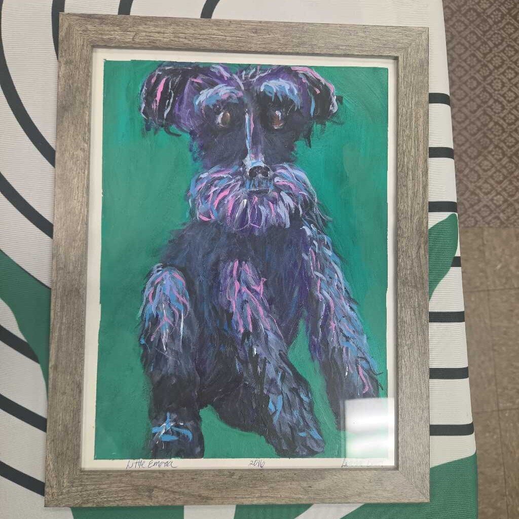 "Little Emora" Oil on Paper by Leanne Bard - Framed