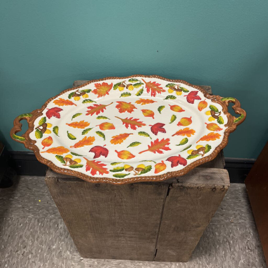 Temptations Harvest Autumn Hand Painted Platter