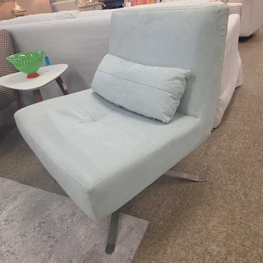 American Leather Hugo Swivel Chair in Ultrasuede