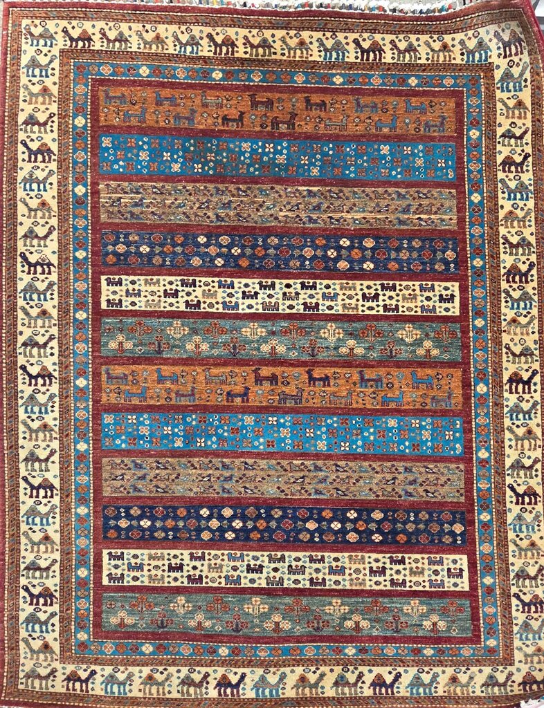 100% Hand Knotted Afghan Gabbeh Area Rug
