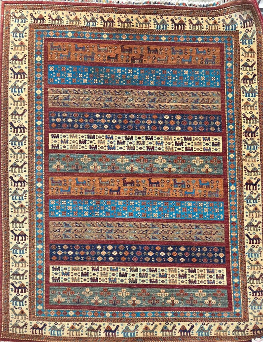 100% Hand Knotted Afghan Gabbeh Area Rug