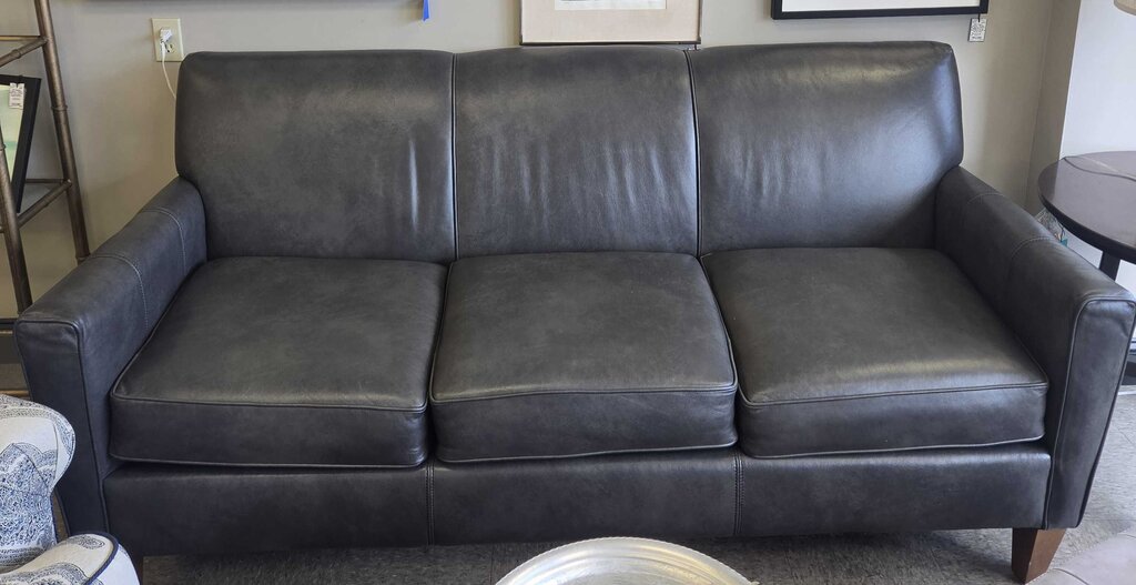 England Living Room Collegedale Leather Sofa