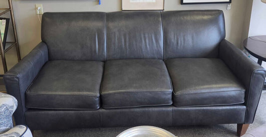 England Living Room Collegedale Leather Sofa