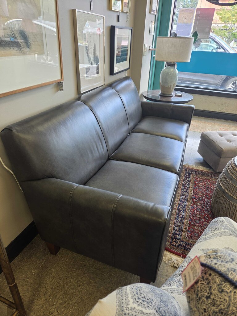 England Living Room Collegedale Leather Sofa