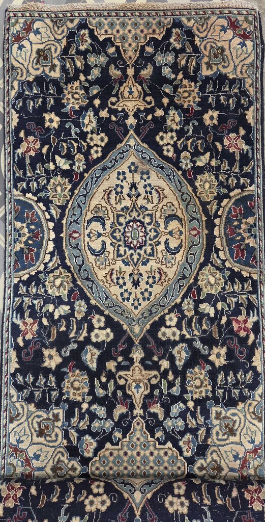 Hand Knotted 100% Wool Persian Nain Runner