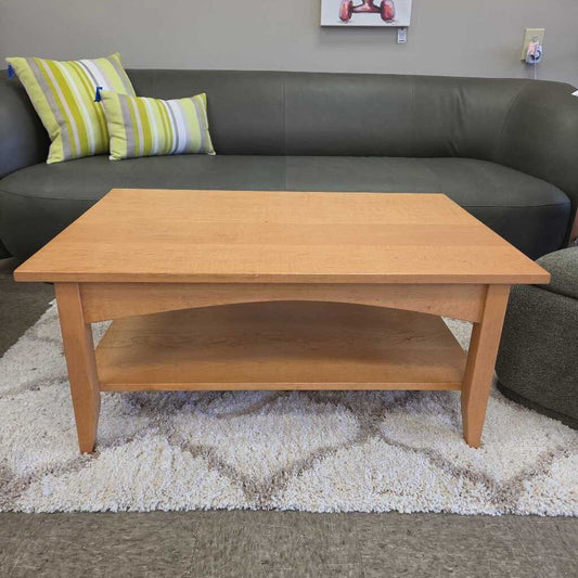 Custom Made Tiger Maple Coffee Table by Pierce Furniture