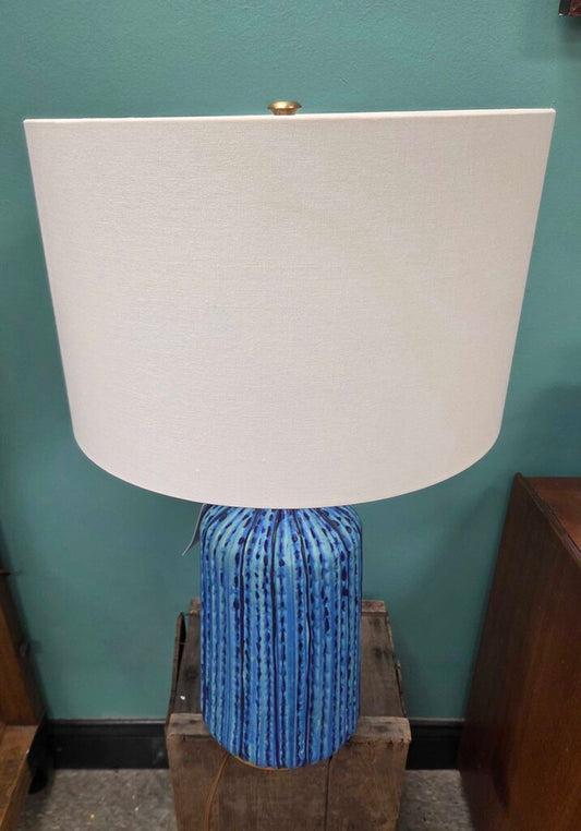 AERIN Culloden Ceramic Table Lamp with Linen Shade - NEW (2 Available)